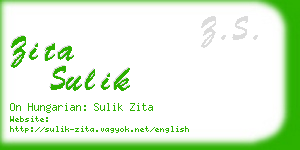 zita sulik business card